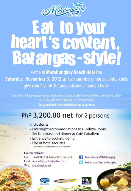 Celebrate Batangas Food Festival @ Matabungkay Beach Hotel