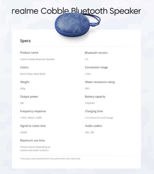 realme bluetooth speaker