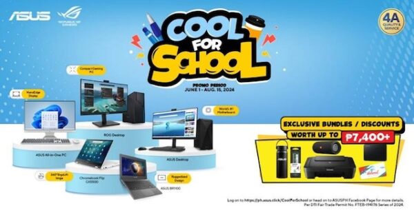 Enter the New School Year with ASUS and ROG Cool for School Promo: June 1 - August 15, 2024!